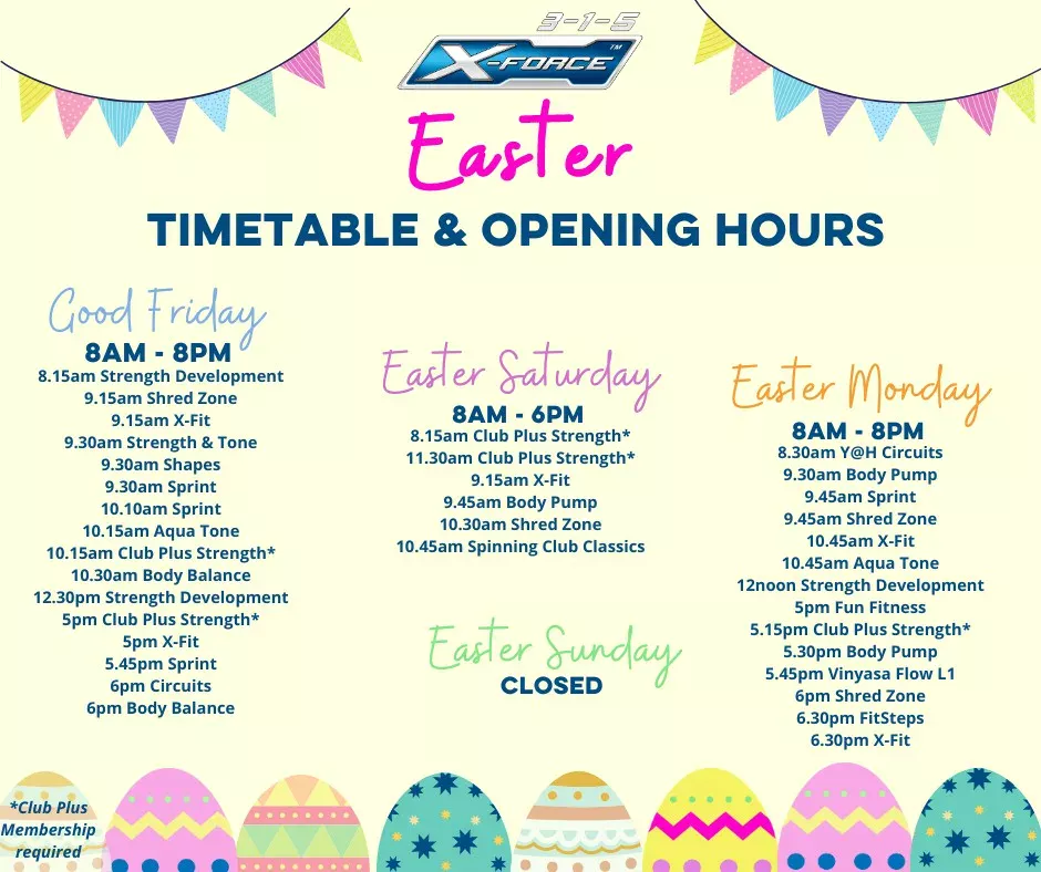 easter timetable